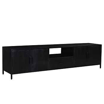 Livingfurn Kala TV meubel 220cm mangohout zwart