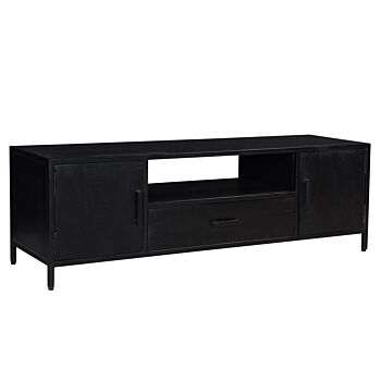 Livingfurn Kala TV meubel 180cm mangohout zwart