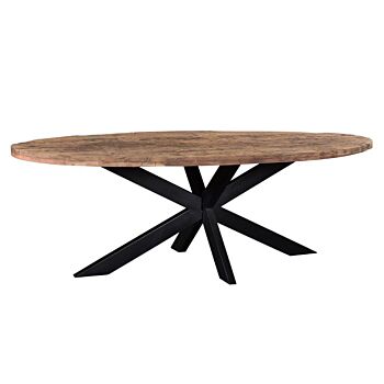 Livingfurn Dakota eettafel met spiderpoot 240x100cm riverwood