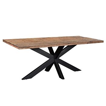 Livingfurn Dakota eettafel met spiderpoot 220x100cm riverwood