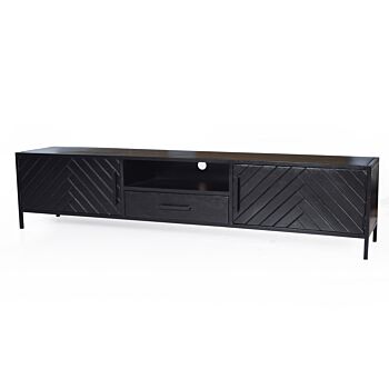 Livingfurn York tv meubel 200cm zwart