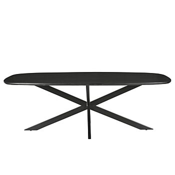 Livingfurn Jesper eettafel Deens ovaal 210cm zwart