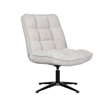 Label51 Vince fauteuil draaibaar 65x75x90cm ivoor