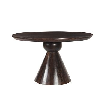 Livingfurn Balthazar eettafel rond 130cm donkerbruin