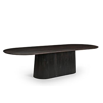 Livingfurn Salvator eettafel ovaal 300cm donkerbruin