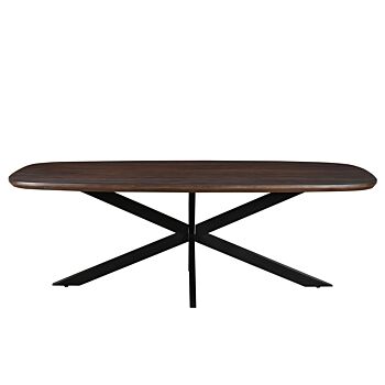 Livingfurn Jesper eettafel Deens ovaal 230cm donkerbruin