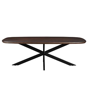 Livingfurn Jesper eettafel Deens ovaal 180cm donkerbruin