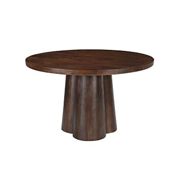 Livingfurn Clubs eettafel rond 130cm bruin