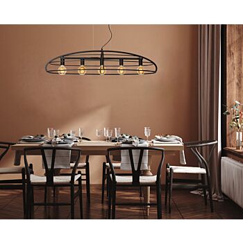 Lucide Dikra hanglamp zwart 125cm