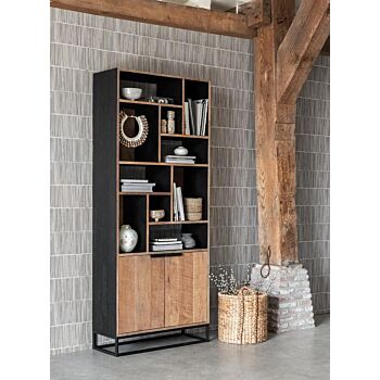 DTP Home Cosmo boekenkast teakhout 190x35x215cm