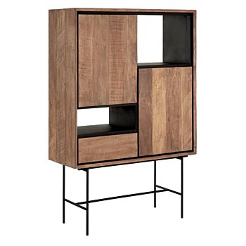 DTP Home Metropole boekenkast teakhout 100x40x150cm