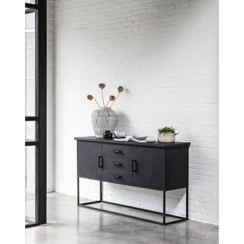 DTP Home Timeless Black dressoir teakhout 158x43x90cm