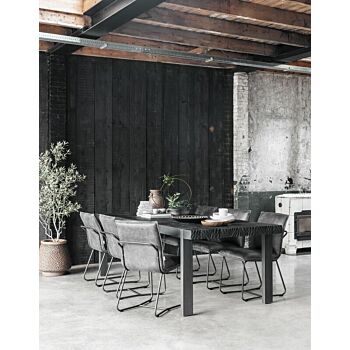 DTP Home Timeless Black eettafel teakhout zwart 275x100x78cm