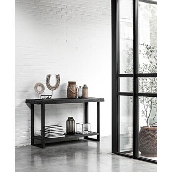 DTP Home Timeless Black sidetable teakhout zwart 140x40x78cm