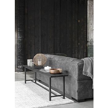 DTP Home Timeless eetkamerbank teakhout zwart 190cm