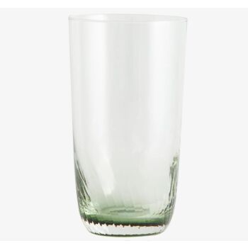 Nordal Garo 4 hoge water glazen transparant met groen