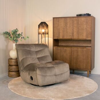 Label51 Take It Easy fauteuil verstelbaar 85x100x90cm taupe