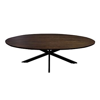 Livingfurn Jesper eettafel ovaal bruin 210cm mangohout