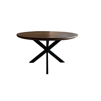 Livingfurn Jesper eettafel rond 120cm mangohout bruin