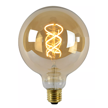 Lucide Bulb dimbare LED lamp 2200K E27 5W 12.5cm amber