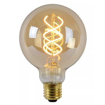 Lucide Bulb dimbare LED lamp 2200K E27 5W 9.5cm amber