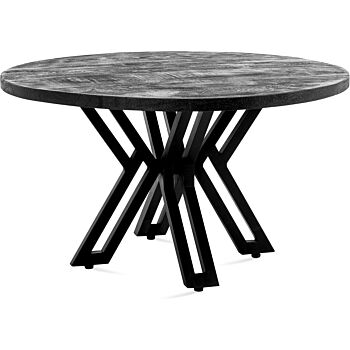 MD Interior Susy ronde salontafel zwart mangohout 60cm