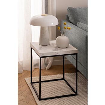 Noorlicht Blain salontafel wit marmer 40x40x45cm