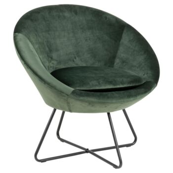 Noorlicht Chloe fauteuil vic meubelstof donkergroen