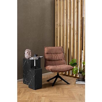 Noorlicht Crosbie fauteuil polyester roestbruin