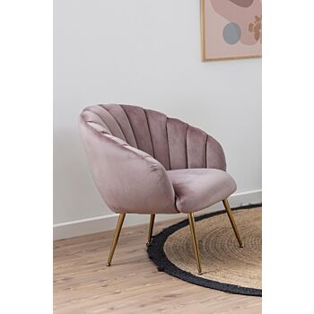 Noorlicht Daisy fauteuil vic meubelstof oudroze