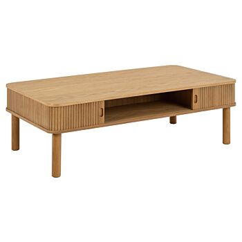 Noorlicht Felize salontafel met ribbelfront eiken 130x70x40cm