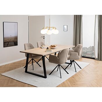 Noorlicht Garrett eettafel eiken 220x100x75cm