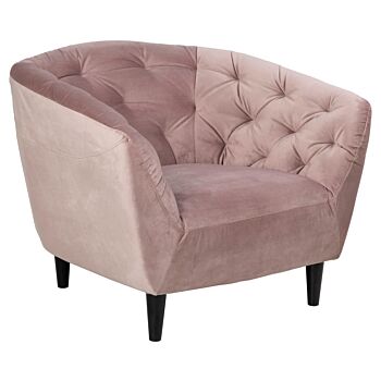 Noorlicht Hailey fauteuil vic meubelstof oudroze