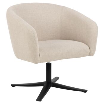 Noorlicht Holly draaibare fauteuil basel meubelstof beige