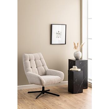 Noorlicht Hugo fauteuil monza meubelstof beige