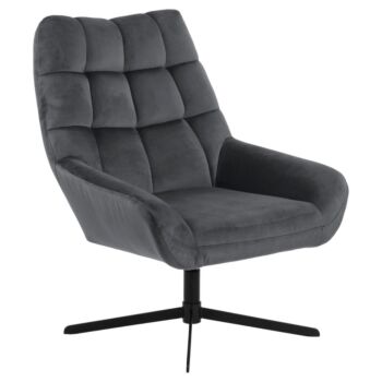 Noorlicht Hugo fauteuil vic meubelstof donkergrijs