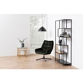 Noorlicht Hugo fauteuil vic meubelstof donkergroen