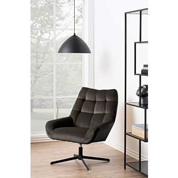 Noorlicht Hugo fauteuil vic meubelstof grijsbruin