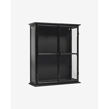 Nordal Downtown zwart metalen wandkast 50x18x60cm