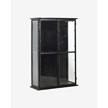 Nordal Downtown zwart metalen wandkast 54x23x81cm