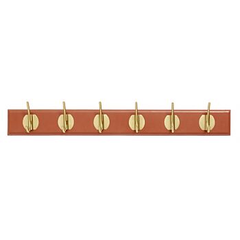 Nordal Edgy kapstok 6 haken mat terracotta 60cm