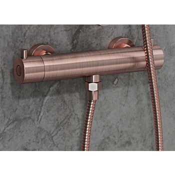 Saniclear Copper thermostatische douchekraan koper geborsteld