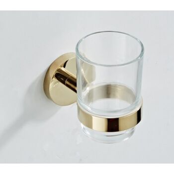 Saniclear Dorado houder met glas goud