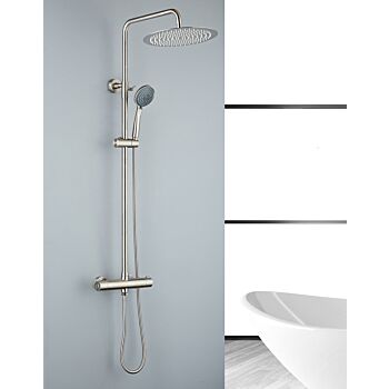 Saniclear Exclusive opbouw regendouche met hoofddouche 30cm en 3 standen handdouche RVS