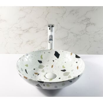 Saniclear Raja ronde waskom 40cm terrazzo