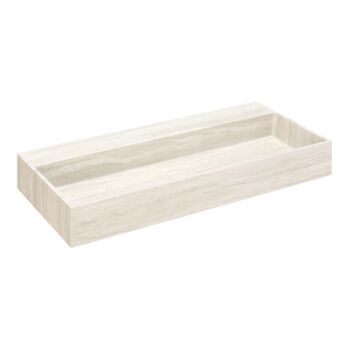 Saniclear White Travertin marmer wastafel zonder kraangat 100x46cm