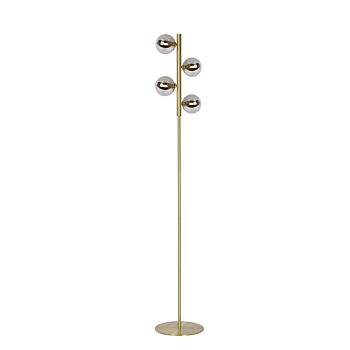 Lucide Tycho vloerlamp goud mat 154cm