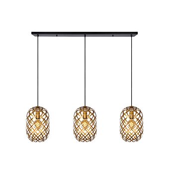 Lucide Wolfram hanglamp goud mat 150cm