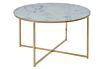 Product afbeelding van: Noorlicht Ally salontafel marmer wit met gouden poten 80x45cm