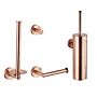 Product afbeelding van: Saniclear Copper 4-delige toilet accessoire set geborsteld koper